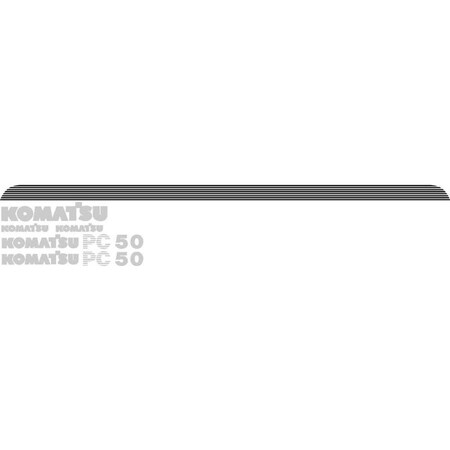 Aftermarket Komatsu PC 50 NS Excavator Decal Set KMPC50NSDECALSET